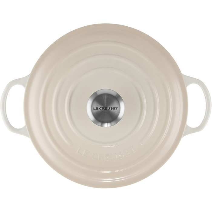 Каструля Le Creuset Signature з чавуну, 24 см, 4.1 л, для всіх типів плит (індукція), колір Meringue