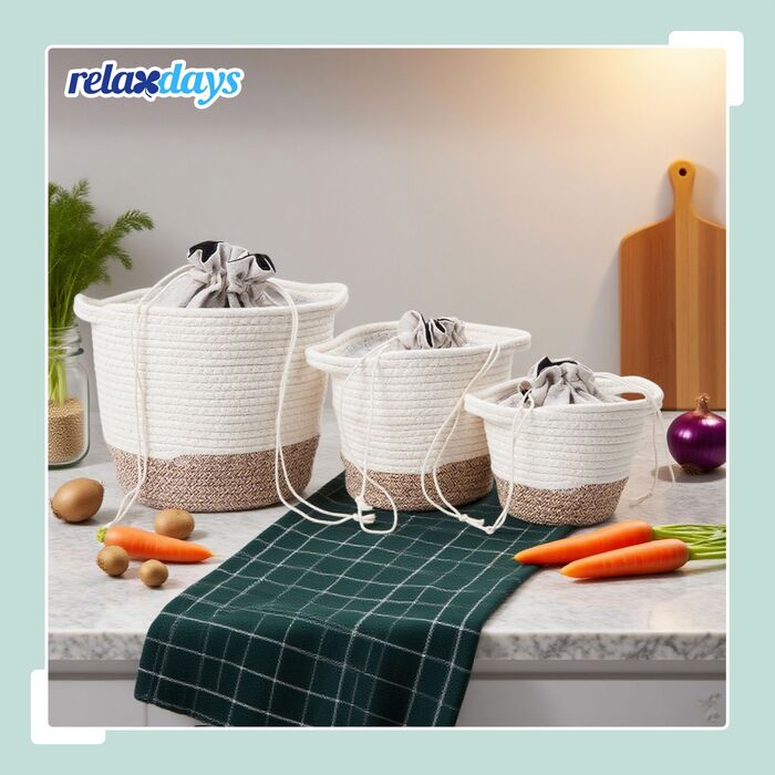 Набір з 3 контейнерів для зберігання картоплі Relaxdays