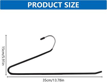 Вішалки для штанів VIDETOL, 35 шт., метал, 35x15 см, неслизькі, для джинсів, штанів, рушників, костюмних штанів