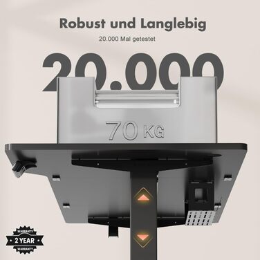 Регульований стіл JUMMICO 180 x 85 см L-подібний, електричний, для геймінгу, з гачками (чорний)