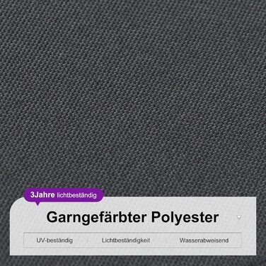 Парасолька від сонця PURPLE LEAF 300x400 см, велика підвісна парасолька-ампел з рукояткою, поворотом на 360° та хрест-підставкою для тераси та балкона, чорна