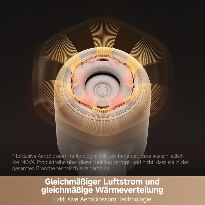 Фен для волосся MOVA Shine 20 з дифузором, високошвидкісним мотором та плазмою для догляду, NTC-контролем температури, сріблястий