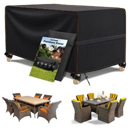 Водонепроникний чохол для садово-патіо меблів 420D Oxford, 180x120x74 см (чорний)