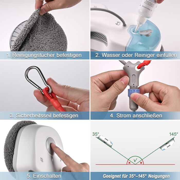 Робот-прибиральник вікон HUTT S7 з функцією розпилення, 5500Pa, 3D-подушка, 80мл бак, автоматичний, з багаторазовим захистом, 8 мікрофібра, у кейсі