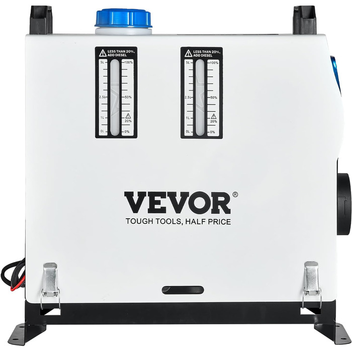 VEVOR 12V дизельний опалювач 8KW - авто опалення, повітряний опалювач для авто, RV, човнів, вантажівок, будинків на колесах, автобусів з червоним LCD-вимикачем та 1 виходом для повітря