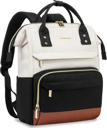 LOVEVOOK Рюкзак для жінок, великий, з відділенням для ноутбука 17.3 дюйма, шкільний, для підліток, дівчаток, для навчання, подорожей, бізнесу, водонепроникний, сірий, рожевий