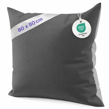 Комплект постільної білизни Wolkenfeld 135x200 см - сірий (світло-сірий/темно-сірий), м'який, не потребує прасування, сертифікат ÖKO-TEX, мікрофібра (1x 135x200 + 1x 80x80)