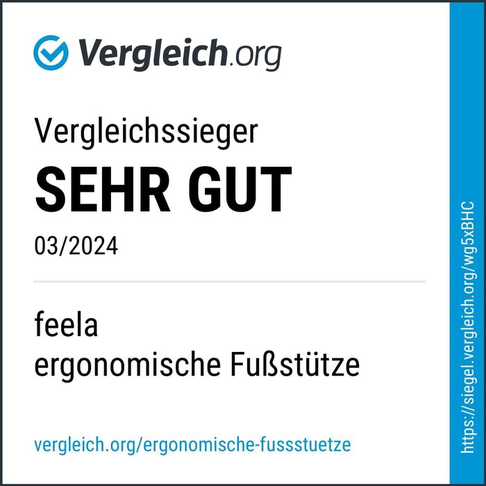 Підставка для ніг під стіл Feela® – ергономічна підставка для ніг, footrest, foot rest, срібна. Без термосумки