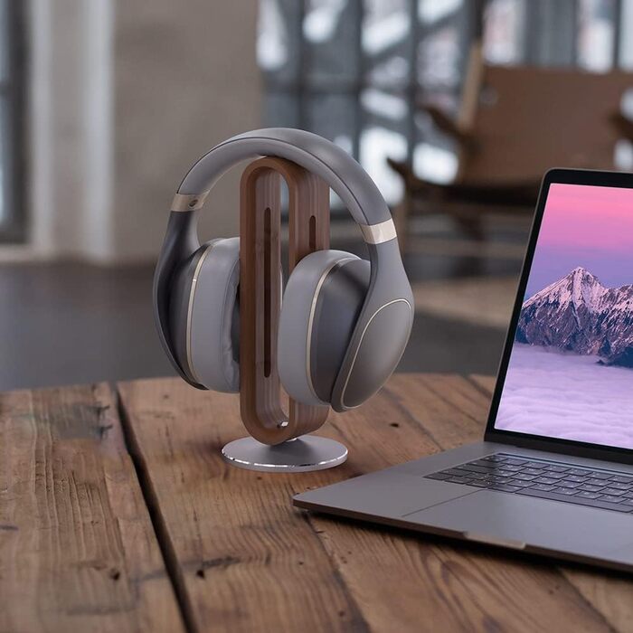 Підставка для навушників EHOTER з дерева, U-подібний дизайн, універсальна, для всіх розмірів навушників