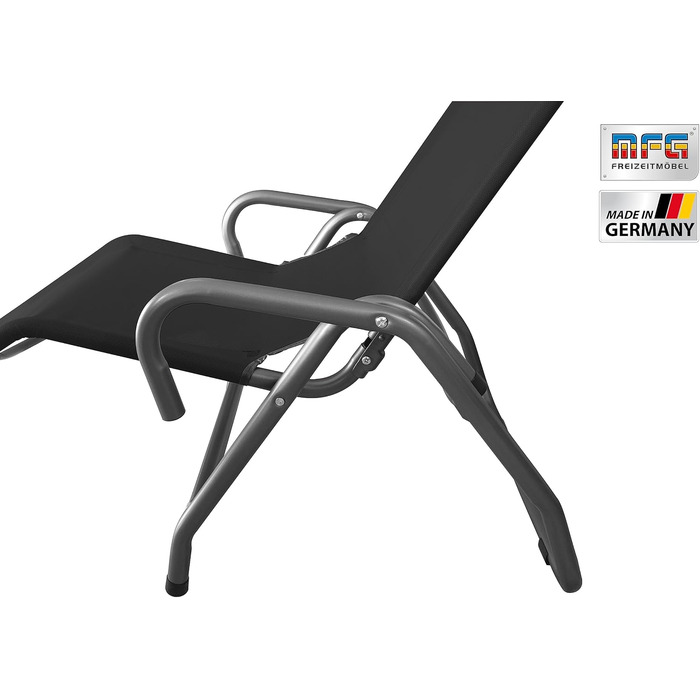 Лежак для басейну/сауни MFG, 3', антрацит/чорний