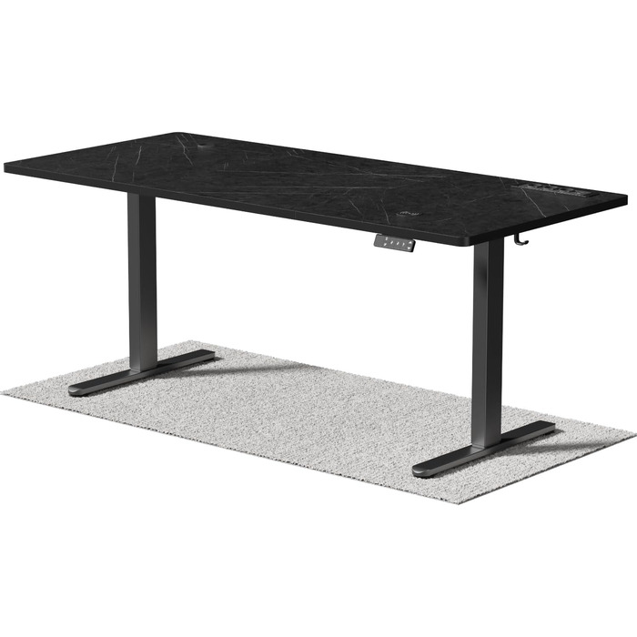 Електричний регульований стіл Airfish 140x70 см з бездроговою зарядкою, пам'ятью та нагадуванням про відпочинок, білий. Також доступний розмір 180x80 см, чорний