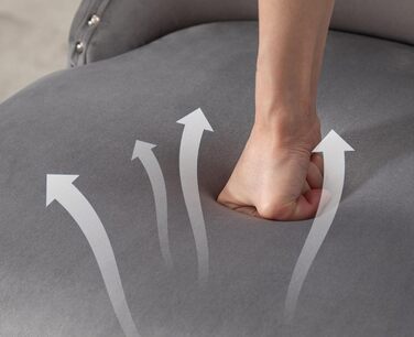 Крісла для їдальні з велюру, комплект 4 шт. - зручні кухонні крісла для вітальні, без підлокітники, на дерев'яних ніжках (Сірий-4)