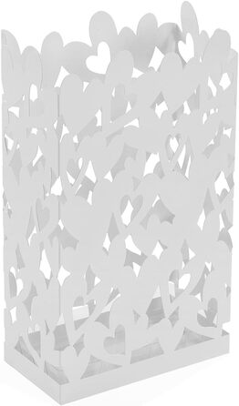 Підставка для парасольки Versa Kamira для входу, кімнати або передпокою, сучасний тримач для парасольки, , розміри (В х Д х Ш) 49 х 15 х 28 см, метал, колір білий