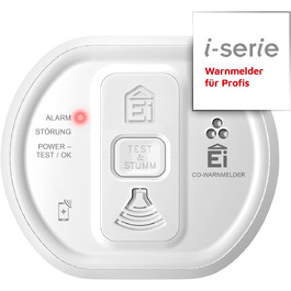 Детектор чадного газу Ei Electronics Ei208D (i-Series) з LCD-дисплеєм та батареєю на 10 років, автономний, білий