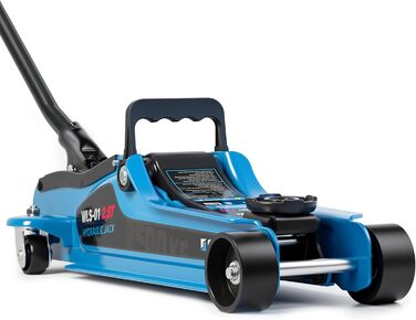 Гідравлічний домкрат STIX 2.5T низькопрофільний з кейсом, гумовими накладками та адаптером для SUV - для легкових та позашляхових автомобілів