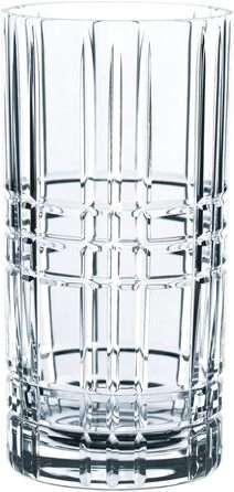 Набір з 12 чашок, 6 квадратних чашок (345 мл), 6 чашок для лонг-дрінку (445 мл), кришталеве скло, Highland, 101754