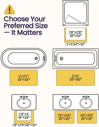 Килимок для ванної кімнати DEXI, преміум-якість, м'який, швидковисихаючий, з антиковзаючою основою, 40.6 x 61 см, бежевий