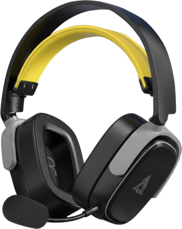 Бездротова ігрова гарнітура Ajazz AHM09 MAX Black Gray Yellow (AHM09-MAX-BGY)