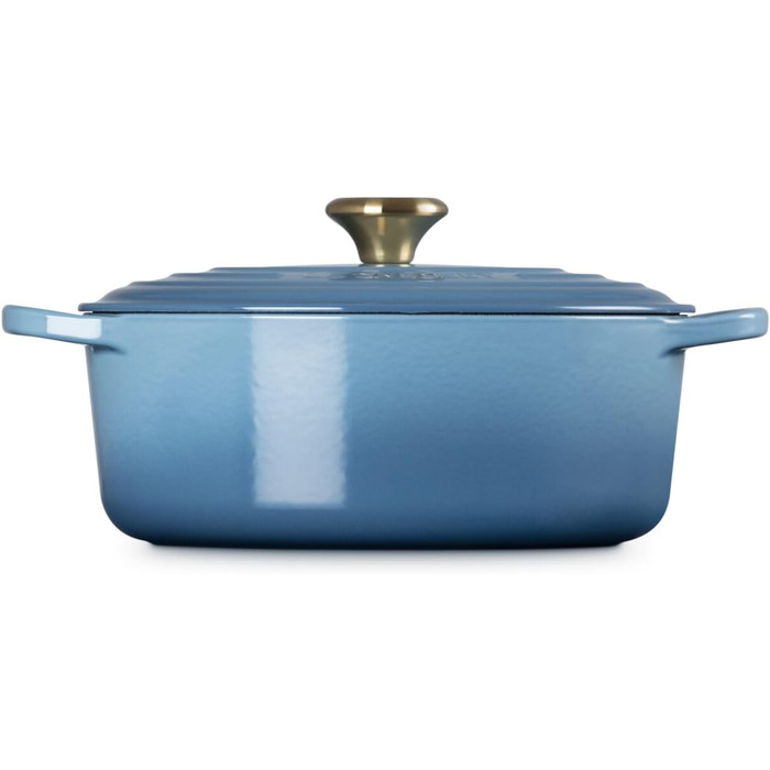 Le Creuset Signature Чавунна сковорода з кришкою, овальна, 29 см, 8.9 л, для всіх типів плит, Kirschrot (Вишня)