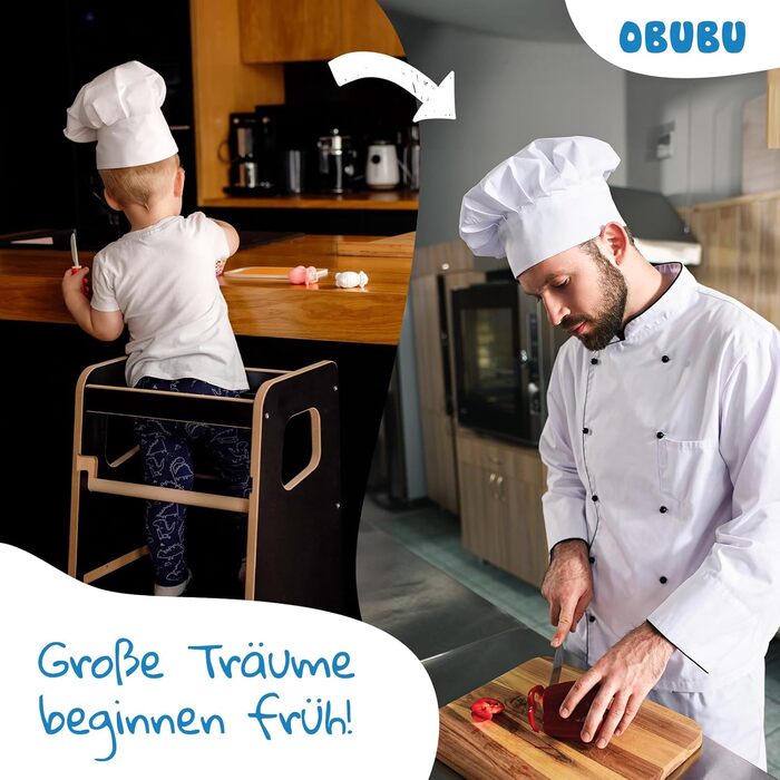 Стілець-сходинка Монтессорі для дітей з перекладинами – білий кухонний помічник, безпечний та надійний, з фіксатором, регульована висота, улюблець батьків, сучасний та стійкий Model 4 - Білий (Model 3 - Чорний)