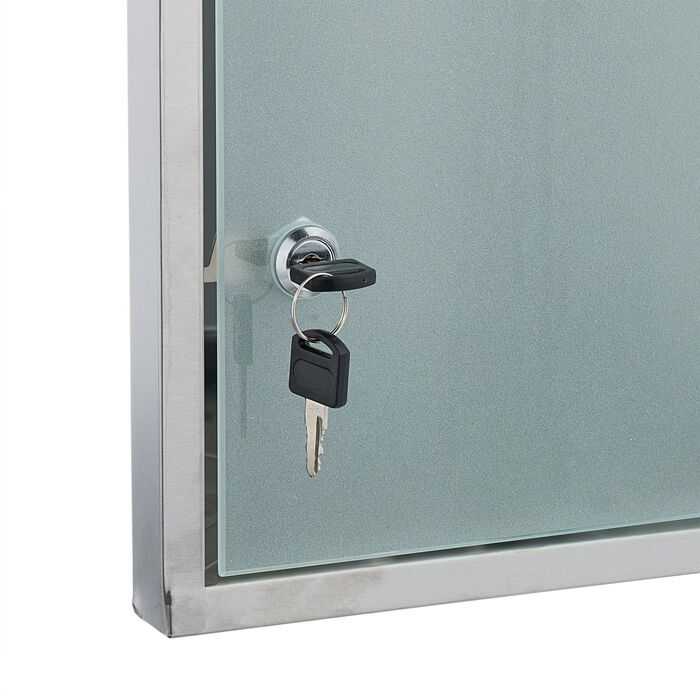 Шафка для медикаментів Relaxdays зі скляними дверцятами