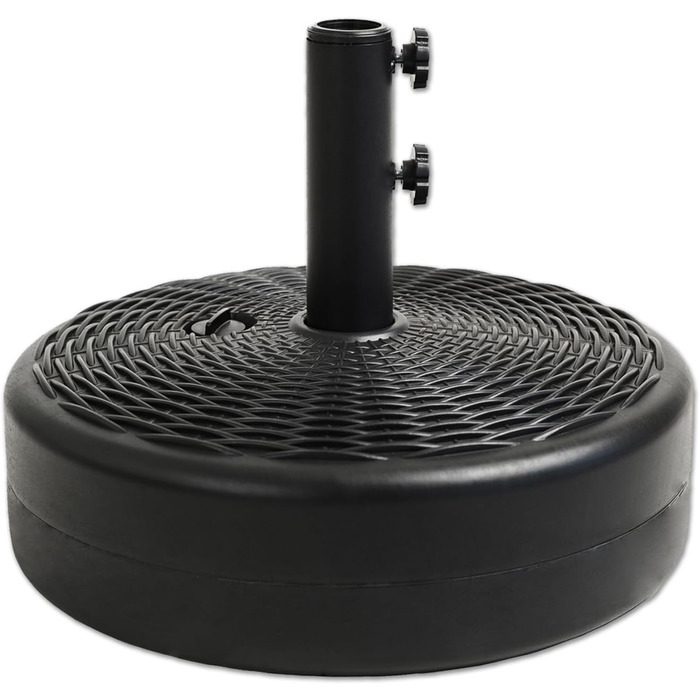 Підставка для парасольки Robuster Helios&Hestia, пластикова, для вулиці, з можливістю засипання водою/піском, 31,8 кг, чорна