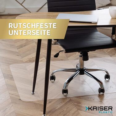 Захисна килимок Kaiser Bodenschutzmatte, 115x135 см - прозора підкладка під стіл/стілець - антиковзаюча - для офісу та дому