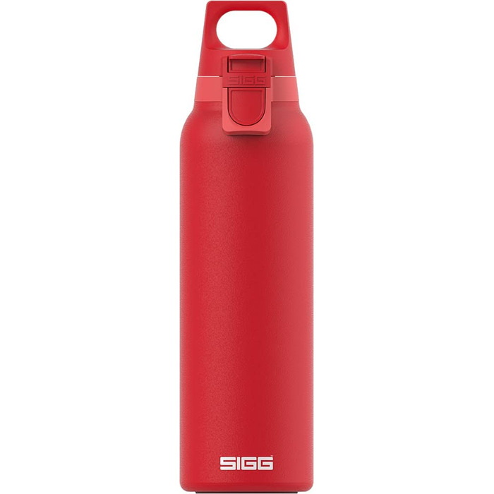 Термальна пляшка для пиття Sigg Hot & Cold ONE Light(0,55 л), що не містить шкідливих речовин і ізольована пляшка для пиття для походів, одноручна відкрита Термальна пляшка з нержавіючої сталі 18/8 (червоного кольору)