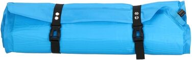 Самонадувний килимок для сну з подушкою для однієї людини Клапан 53 х 186 см Лежача поверхня з комфортним пінопластовим сердечником Трекінговий килимок Килимок для наметового пляжу Фестиваль Сад Кемпінгове ліжко світло-блакитний 186x53x2,5 см