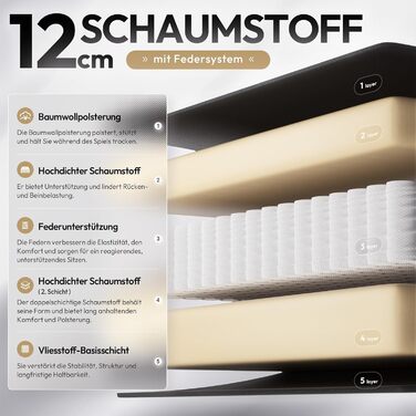 Ігровий крісло Dowinx з підголівником та підставкою для ніг, тканинне, з масажем, чорно-зелений, великий розмір