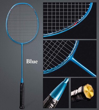 Надлегка ракетка для бадмінтону Senston N80 Carbon з кишенею для ракетки (синій)