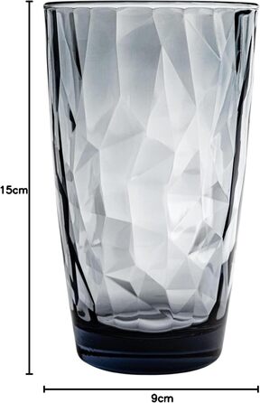 Бокали для лонгдрінку Bormioli Rocco Diamond Ocean Blue 470 мл, 6 шт. блакитні скляні