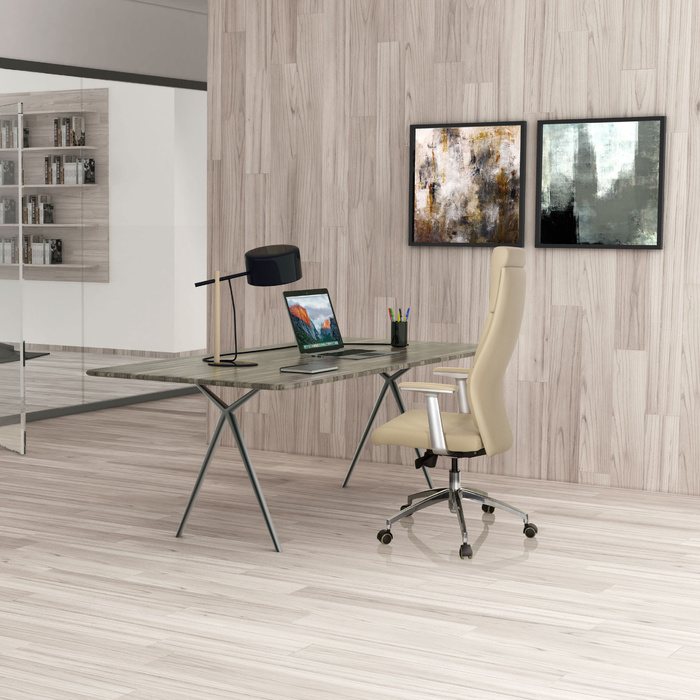 Офісне крісло / крісло керівника MONZA 20 шкіряний бежевий hjh OFFICE
