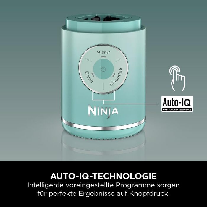 Портативний блендер Ninja Blast Max: 570 мл, акумулятор, 3 функції, для смузі та протеїнових коктейлів (BC251EULD)