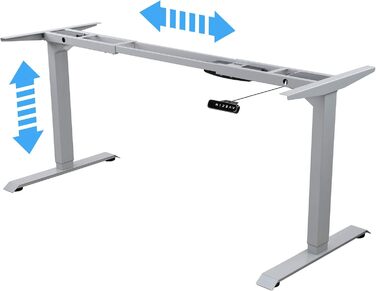 Електричний регульований стіл Albatros Lift S5: металеве підрамник, підставка для столу, ніжки для столу, 120 кг, для широких стільниць 2м