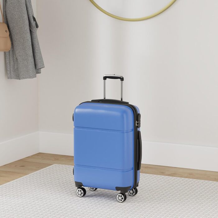 Валіза ручної поклажі KONO 55x38x22 см, 33 літри, ABS, Marineblau