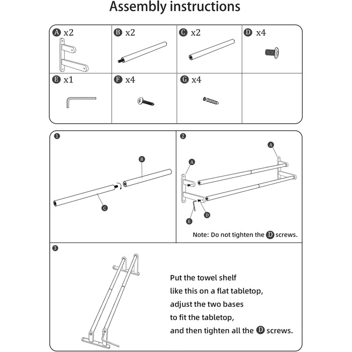 Тримач для рушників на стіну, 60 см, нержавіюча сталь, для ванної кімнати, спальні, кухні, щіткова нікель