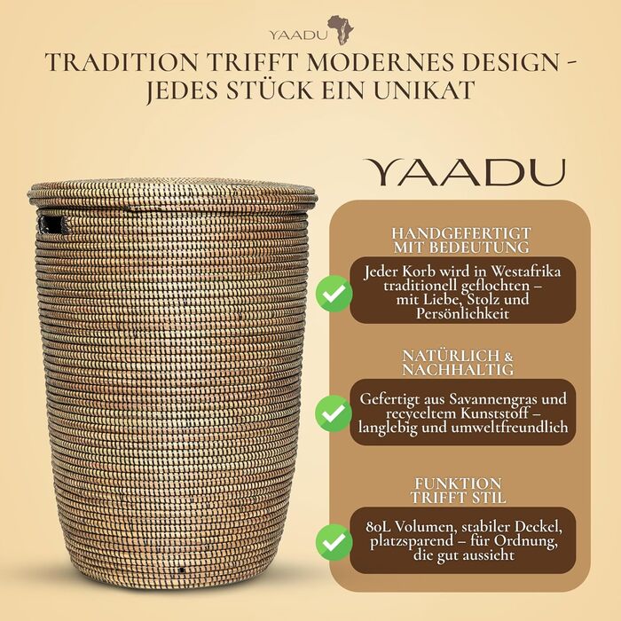 Кошик для білизни YAADU з кришкою - XXL, великий контейнер для білизни, чорний плоский корзину, ящик для білизни