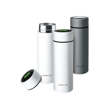 Nuby RapidCool™ - Готувальник дитячої суміші за 2 хвилини, з дозатором, ізотермічною пляшкою та цифровим дисплеєм - Ідеально для подорожей