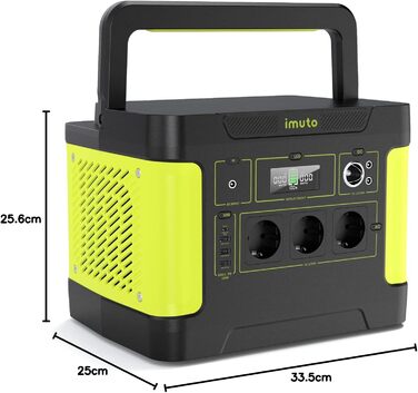 Портативна електростанція Imuto T1200G, 1531 Вт·год, 1200 Вт (пік 2200 Вт), 11 портів, для дому, RV, кемпінгу, CPAP
