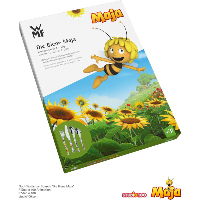 Дитячий набір столових приборів WMF Biene Maja з гравіюванням імені - 4 шт.