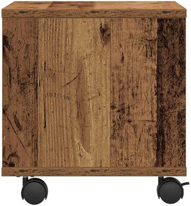 Підставка для принтера на колесах з полицями, білий ДСП, для офісу та робочого кабінету