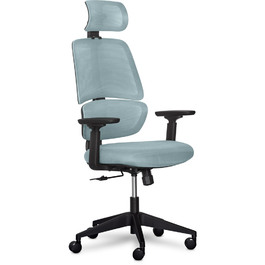 Крісло Mealux Leo Air Grey / Blue (арт.Y-543 KBGL)
