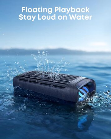 Soundcore Boom 3i від Anker – портативна Bluetooth колонка, водонепроникна IP68, 50W, 16 годин, світлодіодна підсвітка, TWS Stereo, для риболовлі, каякінгу, кемпінгу (Ozeanblau)