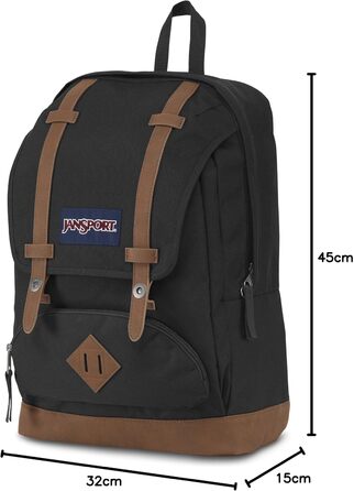 Рюкзак JanSport CORTLANDT, відділення для ноутбука 15 футів, чорний, один розмір