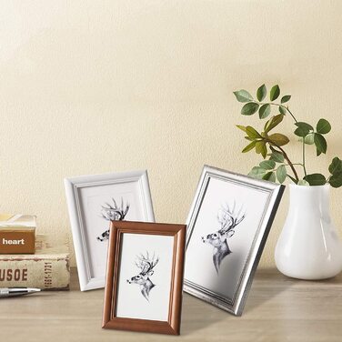 Набір з 3 рамок для фотографій Artos Style дерев'яна рамка Фотогалерея скляна панель, (срібло, 20x30)