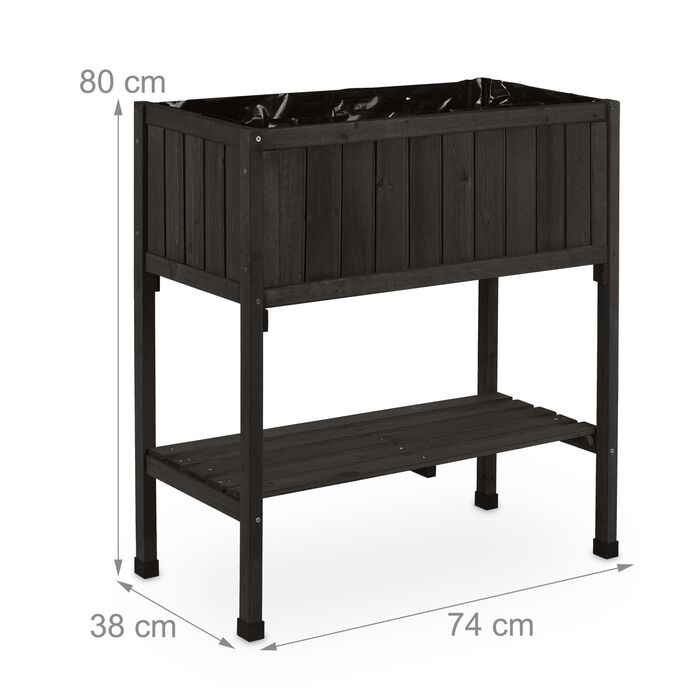 Підвищене грядка Relaxdays з соснового дерева