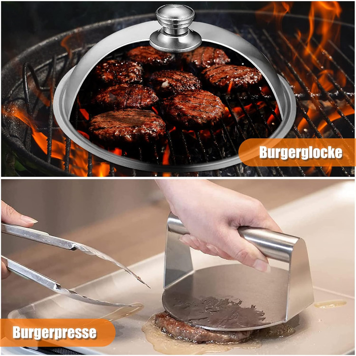 Набір аксесуарів для гриля з нержавіючої сталі: 67 предметів для кемпінгу, BBQ, Smoker, Plancha та газового гриля. Ідеальний подарунок для чоловіків та жінок