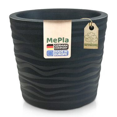 Квітчар Trento: круглий горщик для рослин, стійкий до погодних умов, антрацит, діаметр 35 см