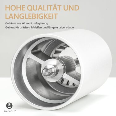 Ручна кавомолка TIMEMORE Chestnut з металевим корпусом, шліф Kegelschliff S2C, для еспресо та френч-прес, чорна